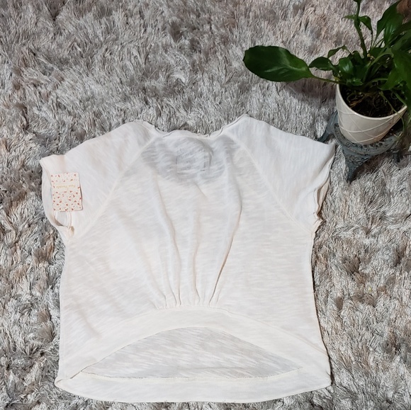 Free People Molly's crop tee white size S c - Picture 5 of 6
